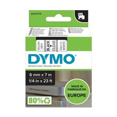 Original OEM Tape DYMO D1-43617 (D1-43617) (Red) (6 mm, 7 m, Red)