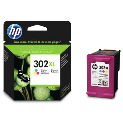 HP302XL Colour Original HP Printer Ink Cartridge F6U67AE 