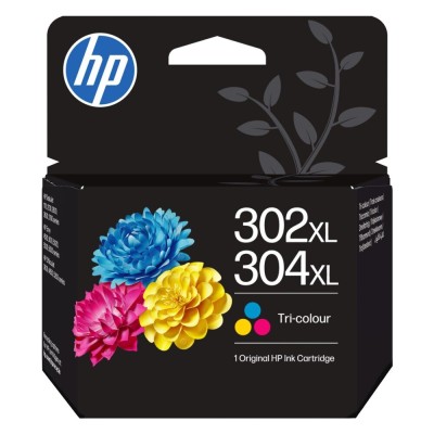 Original OEM Ink Cartridge HP 302XL 304XL (B7RT8AE) (Color)
