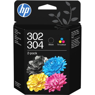 Original OEM Ink Cartridges HP 302 304 BK + 302 304 C (B82L1AE) (multi pack)