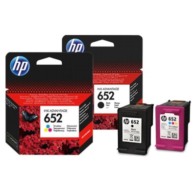 3x HP 652 Ink F6V25AE Color 