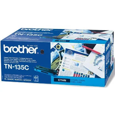 Original OEM Toner Cartridge Brother TN-135C (TN135C) (Cyan)