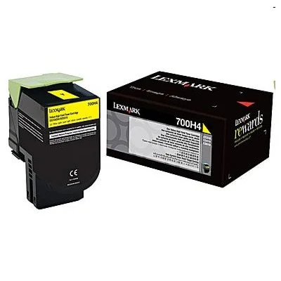 Original OEM Toner Cartridge Lexmark 702HY (70C2HY0) (Yellow)