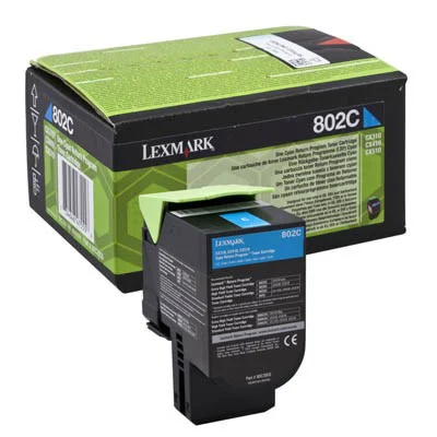 Original OEM Toner Lexmark 802SC (80C2SC0) (Cyan)