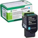 Original OEM Toner Cartridge Lexmark C242 (C242XC0) (Cyan) for Lexmark MC2535ADW