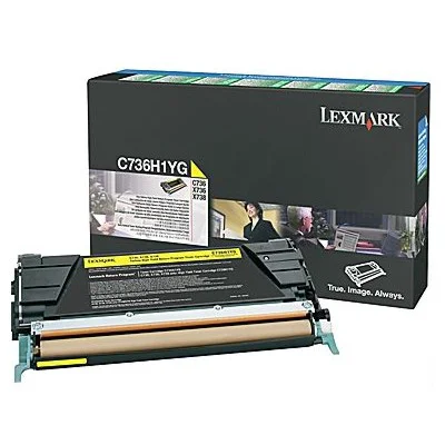 Original OEM Toner Cartridge Lexmark C736H1YG (C736H1YG) (Yellow)