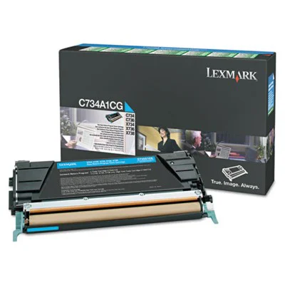 Original OEM Toner Lexmark X746A1CG (X746A1CG) (Cyan)