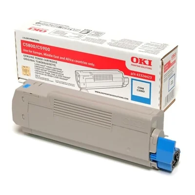 Original OEM Toner Oki C5800 (43324423) (Cyan)