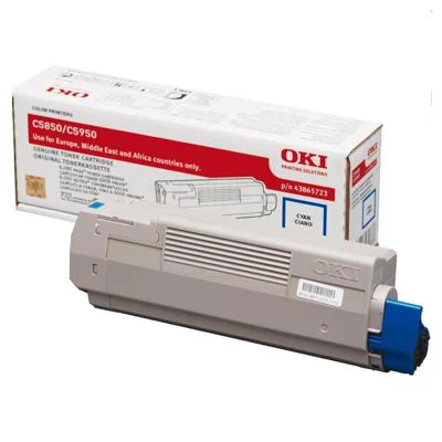 Original OEM Toner Oki C5850 5950 (43865723) (Cyan)