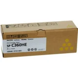 Original OEM Toner Cartridge Ricoh C360HE (408187) (Yellow) for Ricoh Aficio SP C360DNw