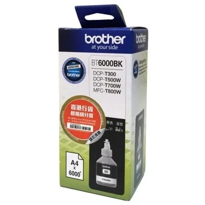 Original OEM Ink Cartridge Brother BT-6000 BK (BT6000BK) (Black)