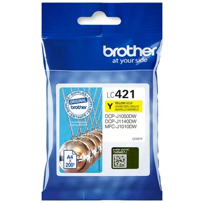 Original OEM Ink Cartridge Brother LC-421 Y (LC421Y) (Yellow)