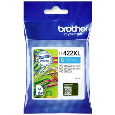 Original OEM Ink Cartridge Brother LC-422 XL C (LC422XLC) (Cyan)