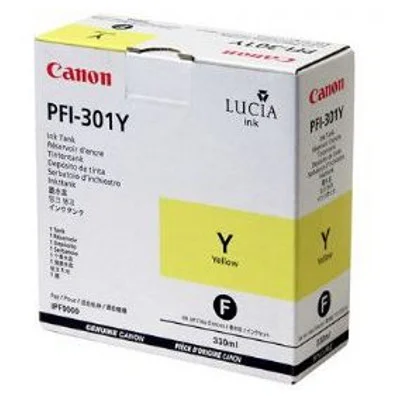 Original OEM Ink Cartridge Canon PFI-301Y (1489B001) (Yellow)