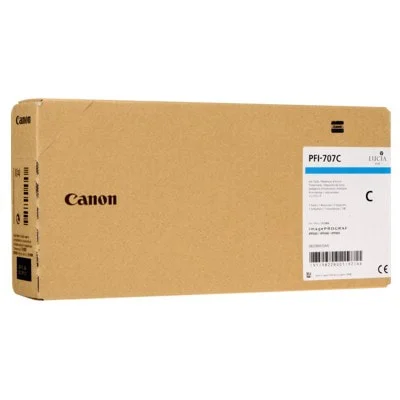 Original OEM Ink Cartridge Canon PFI-707C (9822B001) (Cyan)