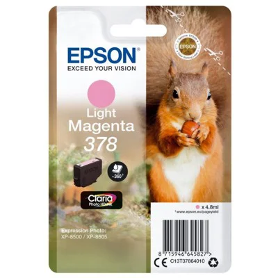 Original OEM Ink Cartridge Epson 378 (C13T37864010) (Light magenta)