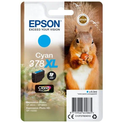 Original OEM Ink Cartridge Epson 378 XL (C13T37924010) (Cyan)