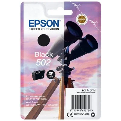 Original OEM Ink Cartridge Epson 502 (C13T02V14010) (Black)