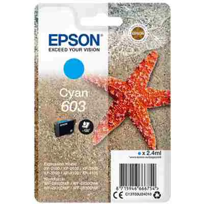 Original OEM Ink Cartridge Epson 603 (C13T03U24020) (Cyan)