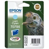 Original OEM Ink Cartridge Epson T0795 (C13T07954010) (Light cyan) for Epson Stylus Photo PX820 FWD