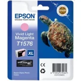 Original OEM Ink Cartridge Epson T1576 (C13T15764010) (Light magenta) for Epson Stylus Photo R3000