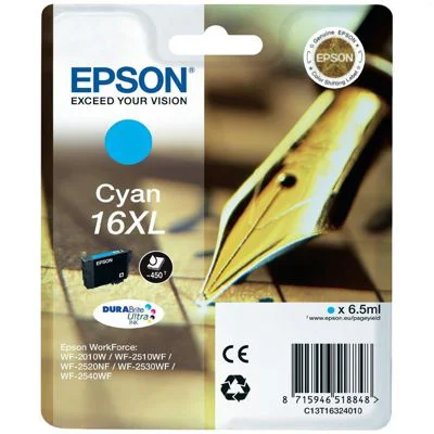 Original OEM Ink Cartridge Epson T1632 (16XL) (C13T16324010) (Cyan)