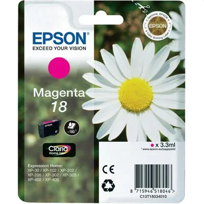 Original OEM Ink Cartridge Epson T1803 (C13T18034010) (Magenta)