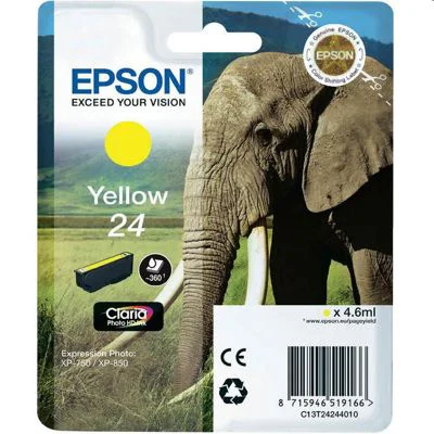 Original OEM Ink Cartridge Epson T2424 (C13T24244010) (Yellow)