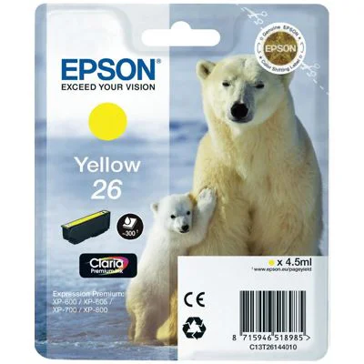 Original OEM Ink Cartridge Epson T2614 (C13T26144010) (Yellow)