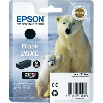 Original OEM Ink Cartridge Epson T2621 (C13T26214010) (Black)