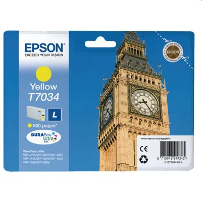 Original OEM Ink Cartridge Epson T7034 (C13T70344010) (Yellow)