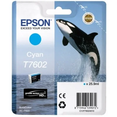 Original OEM Ink Cartridge Epson T7602 (C13T76024010) (Cyan)