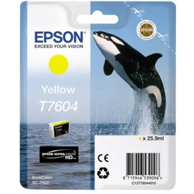 Original OEM Ink Cartridge Epson T7604 (C13T76044010) (Yellow)