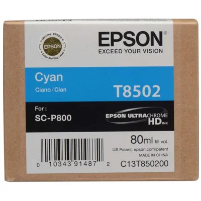 Original OEM Ink Cartridge Epson T8502 (C13T850200) (Cyan)
