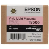 Original OEM Ink Cartridge Epson T8506 (C13T850600) (Light magenta) for Epson SureColor SC-P800 Roll Unit Promo