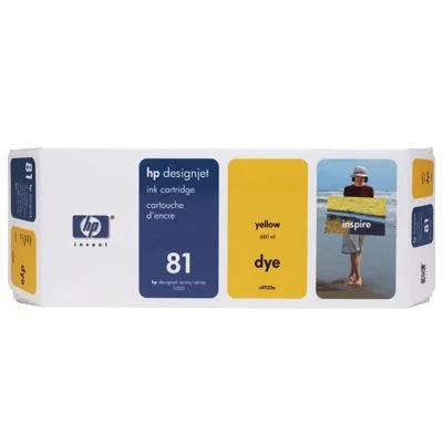 Original OEM Ink Cartridge HP 81 (C4933A) (Yellow)