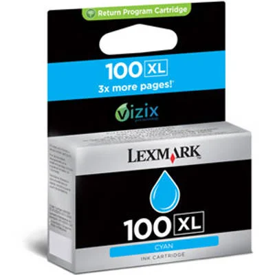 Original OEM Ink Cartridge Lexmark 100XL C (014N1069E) (Cyan)