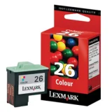 Original OEM Ink Cartridge Lexmark 26 (10N0026E) (Color) for Lexmark X1250