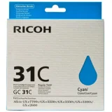 Original OEM Ink Cartridge Ricoh GC-31C (405689) (Cyan) for Ricoh Aficio GX e3350