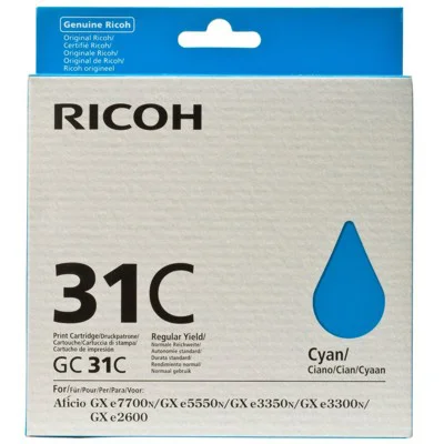 Original OEM Ink Cartridge Ricoh GC-31C (405689) (Cyan)