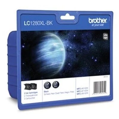 Original OEM Ink Cartridges Brother LC-1280 XL BK (LC1280XLBKBP2) (Black) (2-pack)