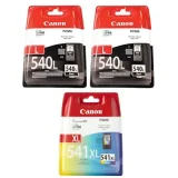 Original OEM Ink Cartridges Canon 2 x PG-540L + CL-541XL (5224B017) for Canon Pixma MG3250