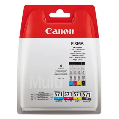 Original OEM Ink Cartridges Canon CLI-571 CMYK (0386C005) (4xpack)