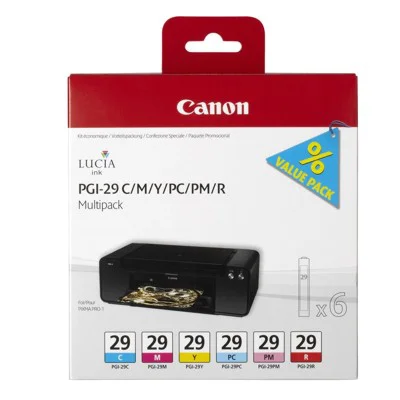 Original OEM Ink Cartridges Canon PGI-29 C M Y PC PM R (4873B005) (multi pack)