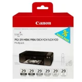 Original OEM Ink Cartridges Canon PGI-29 MBK/PBK/DGY/GY/LGY/CO (4868B018) (multi pack)