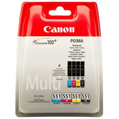 Original OEM Ink Cartridges Canon PGI-550 CLI-551 CMYK (CLI-551-CMYK) (multi pack)