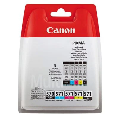 Original OEM Ink Cartridges Canon PGI-570/CLI-571 CMYK (0372C004)