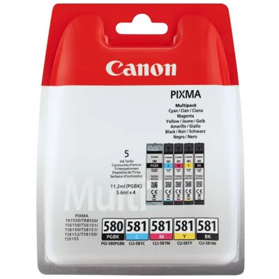 Original OEM Ink Cartridges Canon PGI-580 CLI-581  CMYK (2078C005)