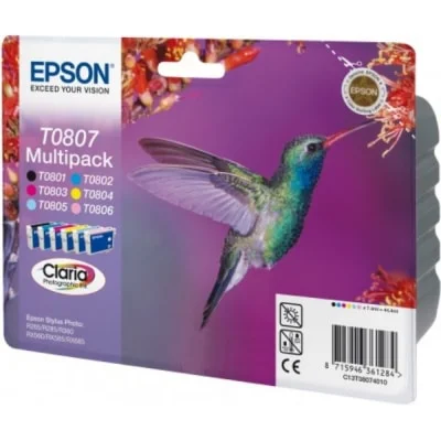 Original OEM Ink Cartridges Epson T0807 (C13T08074011) (multi pack)