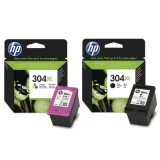 Original OEM Ink Cartridges HP 304 XL (N9K08AE, N9K07AE) for HP DeskJet 3762 All-in-One